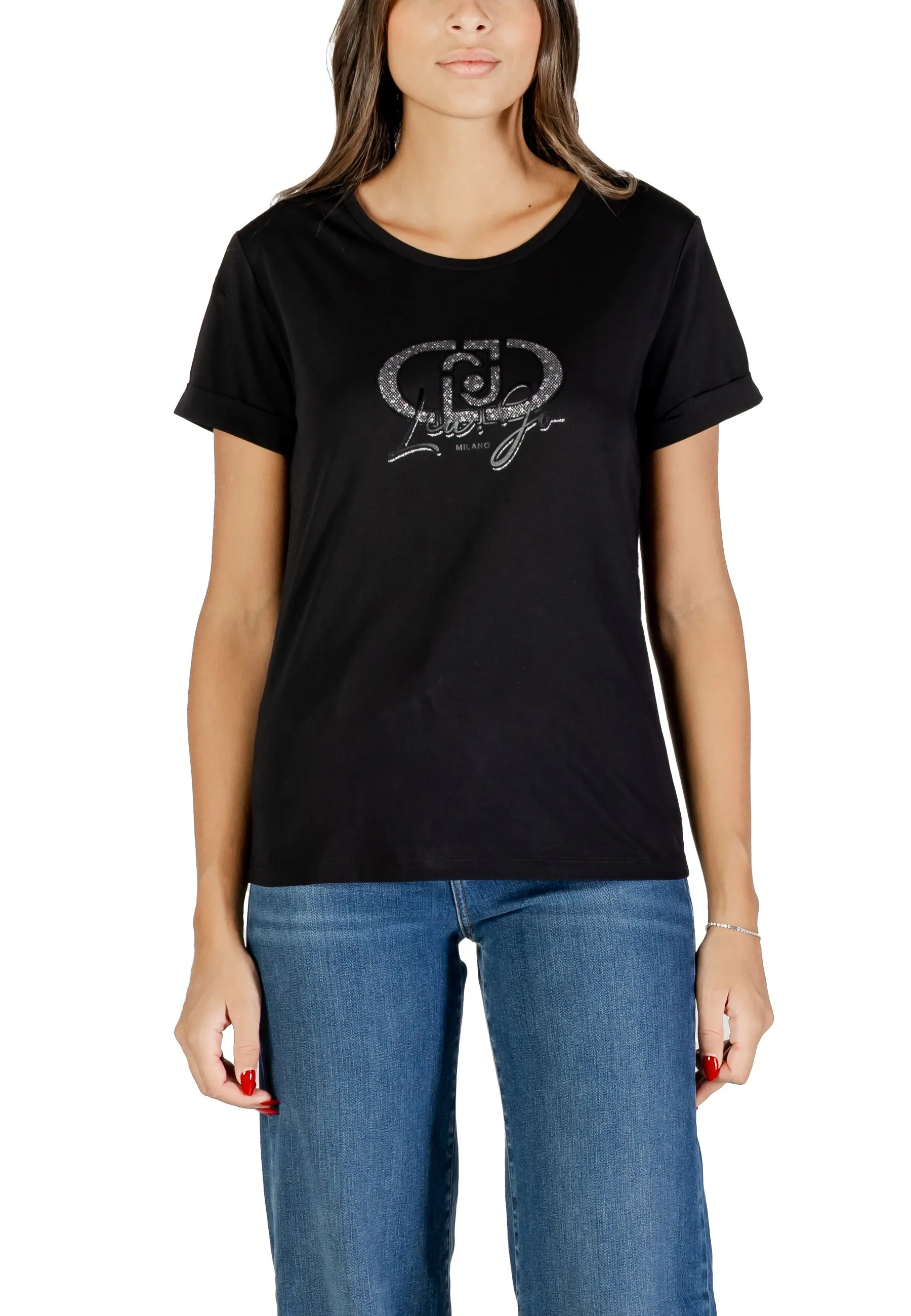 Liu Jo Damen T-Shirt Schwarz 490277