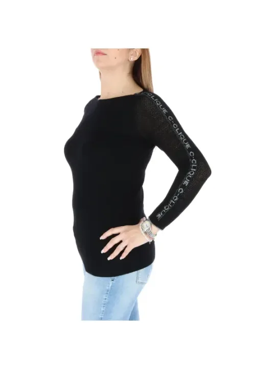 Pinko 254512 schwarzes Langarmshirt mit Details