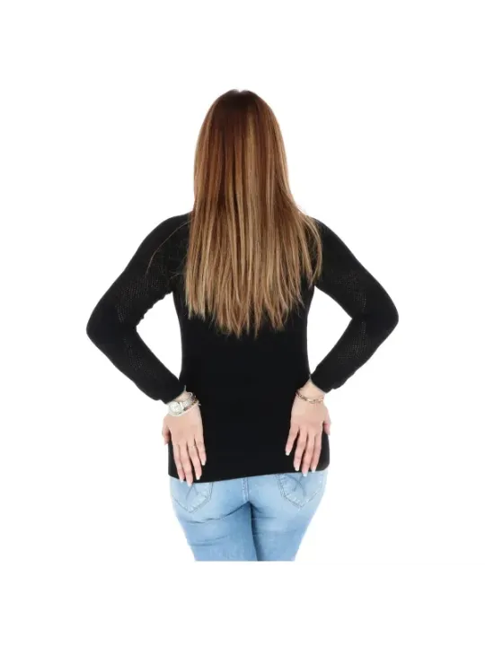 Schwarzes Pinko Langarm-Top High-Low