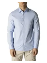 Hellblaues Armani Exchange Hemd mit Kragen