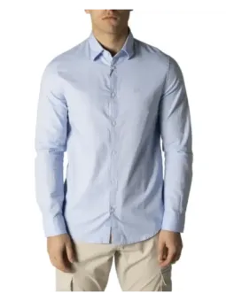 Hellblaues Armani Exchange Hemd mit Kragen