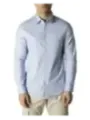 Hellblaues Armani Exchange Hemd mit Kragen