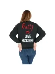 Schwarze Love Moschino Namensjacke