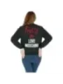Schwarze Love Moschino Namensjacke