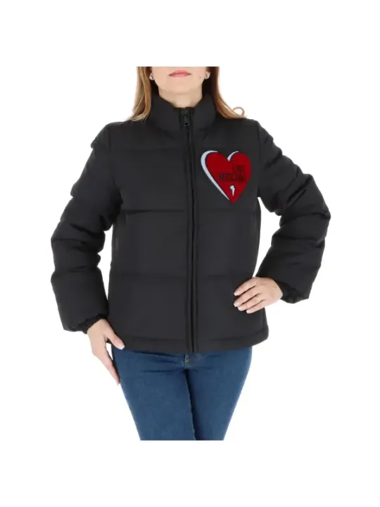 Schwarze gesteppte Love Moschino Jacke