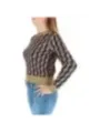 Pinko 242908 Goldene Kettendesign Pullover
