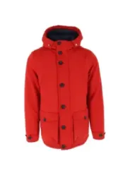Rote Kapuzenjacke mit Fleece-Futter