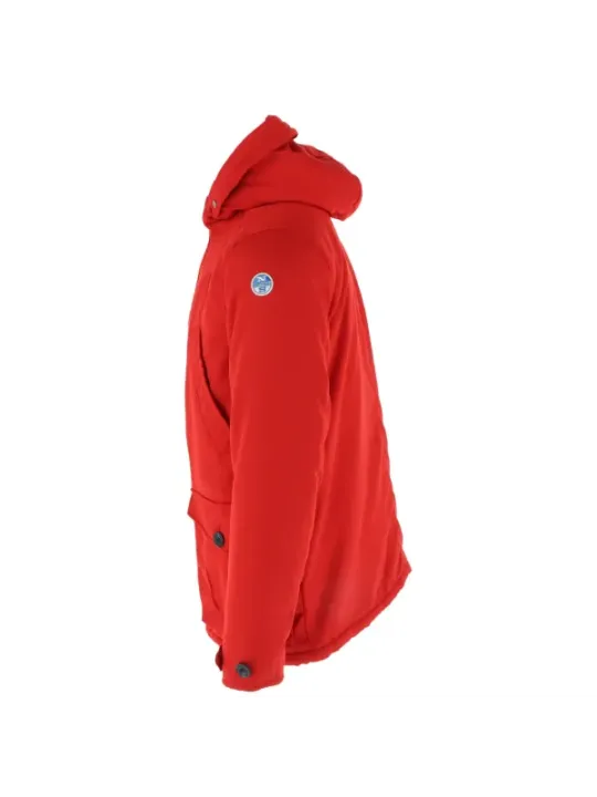 Rote North Sails Fleecejacke mit Kapuze