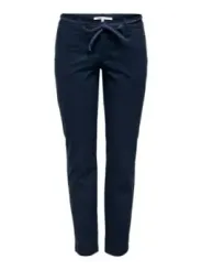 Dunkle blaue Stoffhose mit Kordelzug