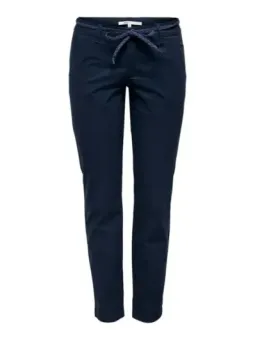 Dunkle blaue Stoffhose mit Kordelzug