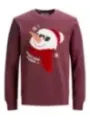 Rosa Sweatshirt mit Schneemann-Gesicht
