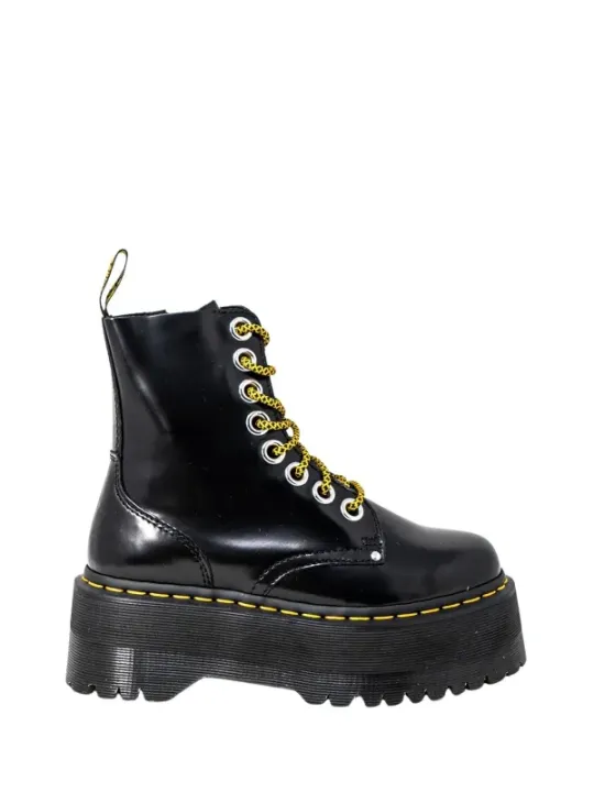 Schwarze Dr. Martens Plateau-Stiefel