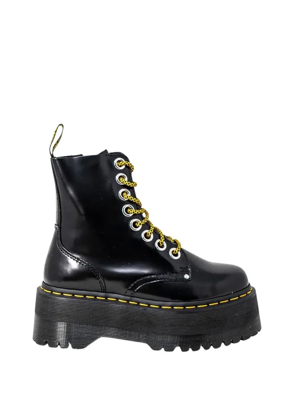 Schwarze Dr. Martens Plateau-Stiefel
