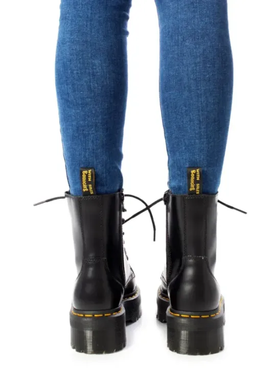 Schwarze Dr. Martens Lederstiefel