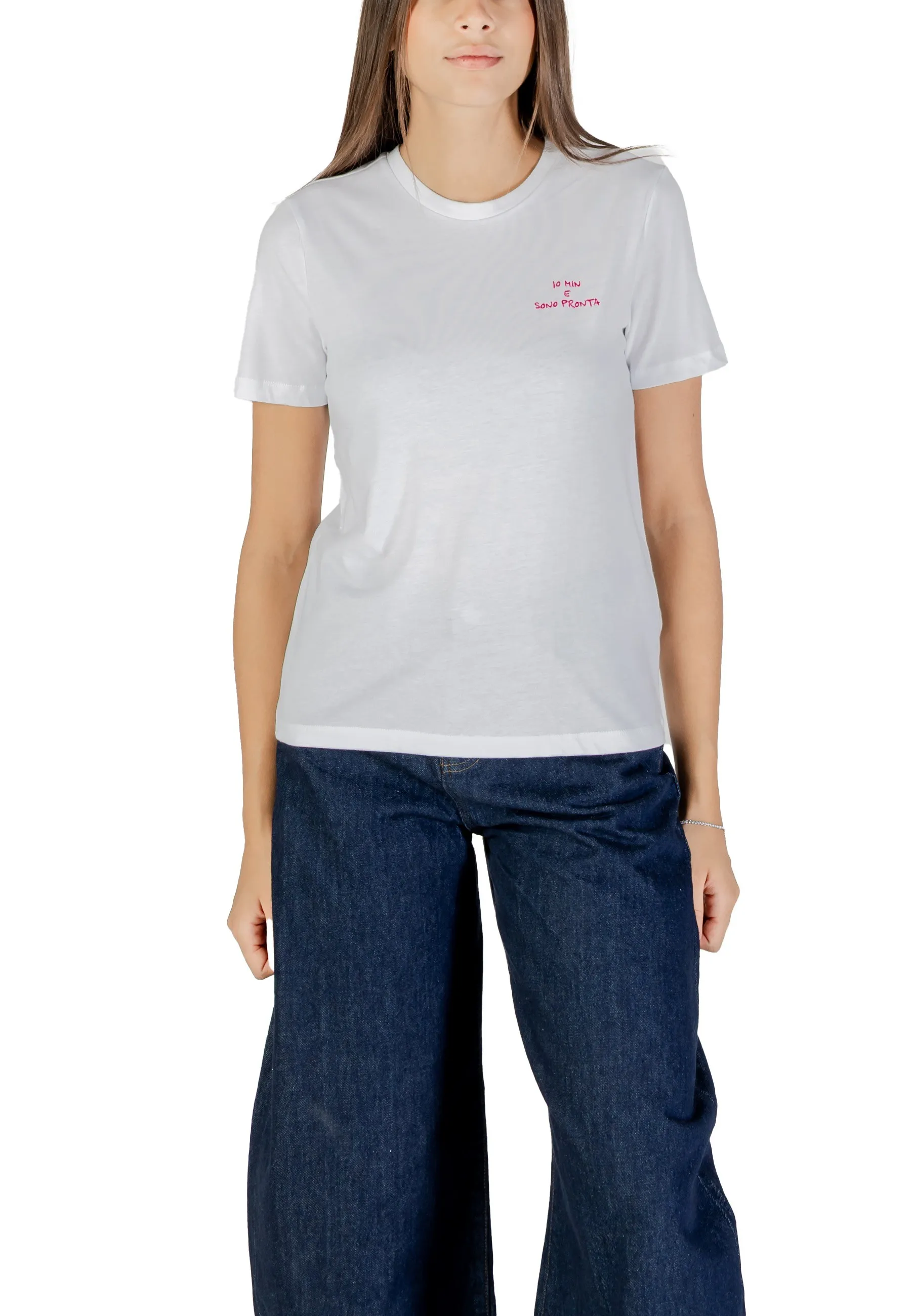 Only Damen T-Shirt Weiß 490566
