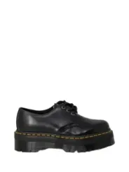 Schwarze Plattform Oxford Lederschuhe Dr. Martens