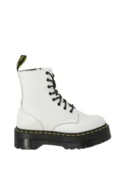 Weiße Dr. Martens Plateau-Stiefel