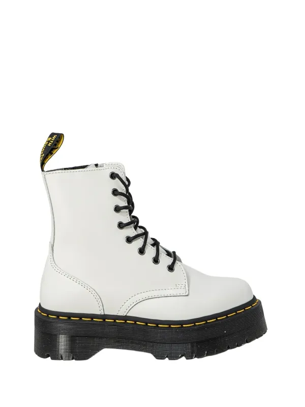 Weiße Dr. Martens Plateau-Stiefel