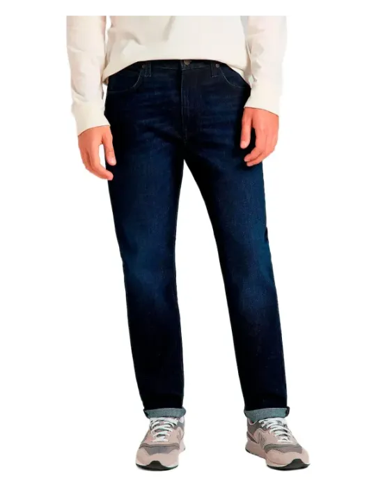 Dunkle Lee Jeans gerades Bein