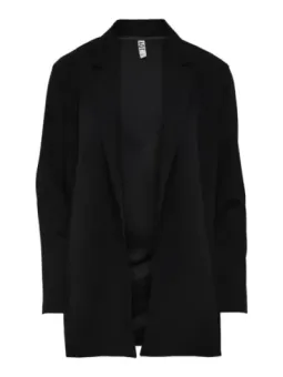 Schwarzer Wollmantel mit Reverskragen