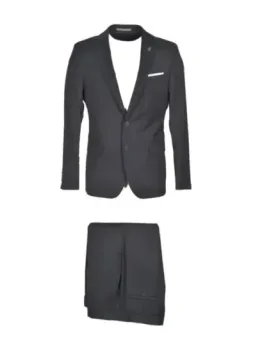 Paoloni Damenanzug Schwarz Grau modern