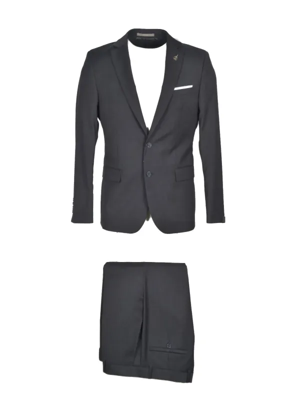 Paoloni Damenanzug Schwarz Grau modern