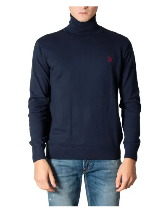 Navy Rollkragenpullover im lässigen Stil