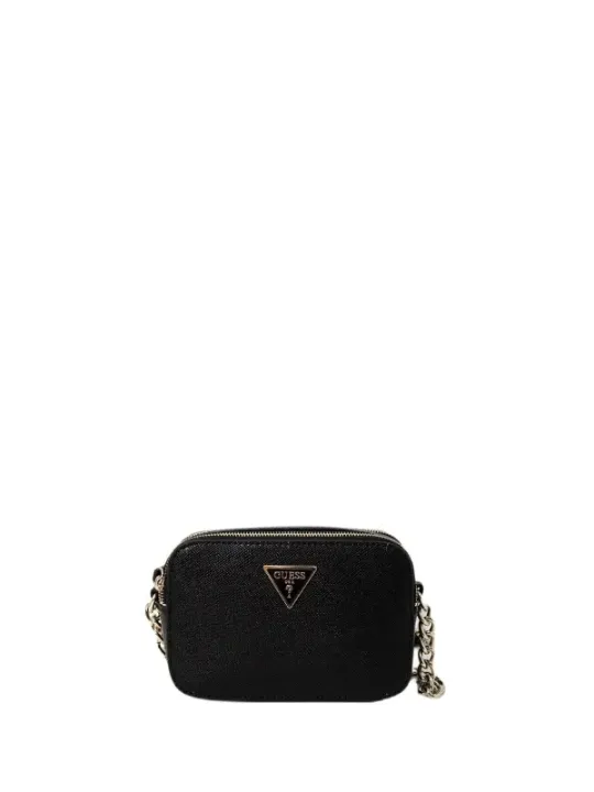 Schwarze Lederkette Guess Handtasche