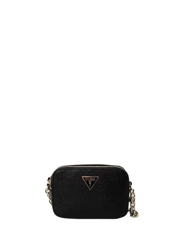 Schwarze Lederkette Guess Handtasche