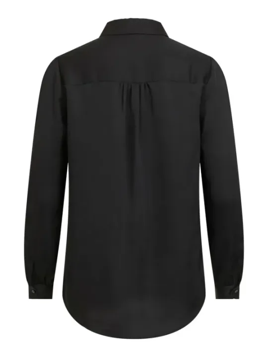 Schwarzes Hemd mit Rückenschlitz