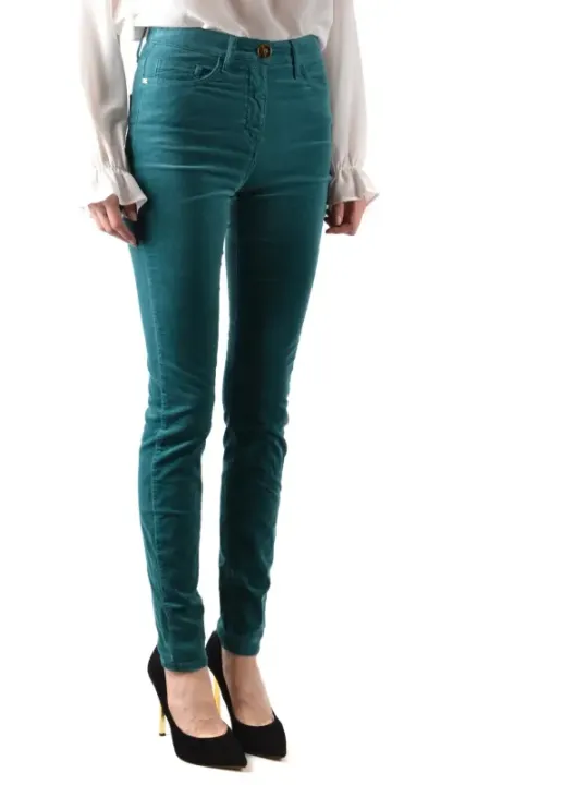 Elisabetta Franchi Damen Jeans Grün | online kaufen