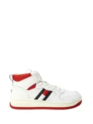 Weiße Tommy Hilfiger Sneakers mit Rot