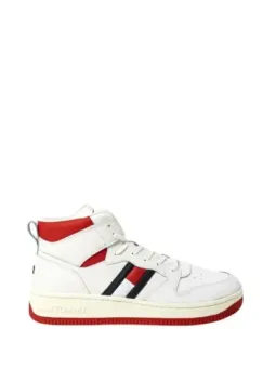 Weiße Tommy Hilfiger Sneakers mit Rot
