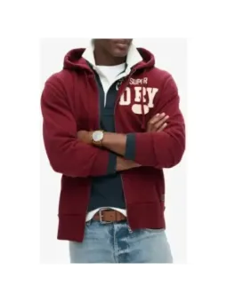 Superdry Herren Fleece Bordeaux mieten – Flex-Fashion Verleih