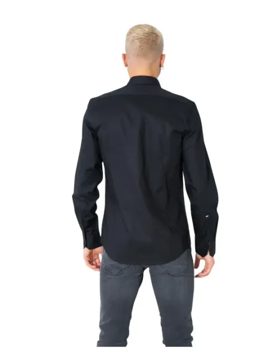 Schwarzes Herrenhemd, schlanker Schnitt Antony Morato